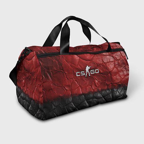 Спортивная сумка CS GO red black texture / 3D-принт – фото 1