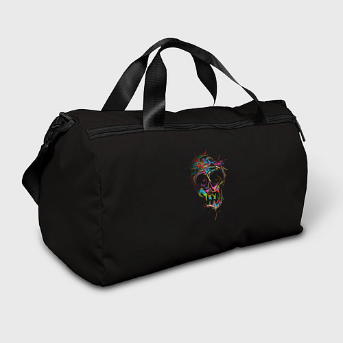 Спортивная сумка Череп - потекшие краски / 3D-принт – фото 1