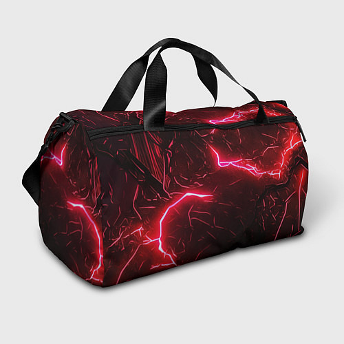 Спортивная сумка Красные молнии / 3D-принт – фото 1