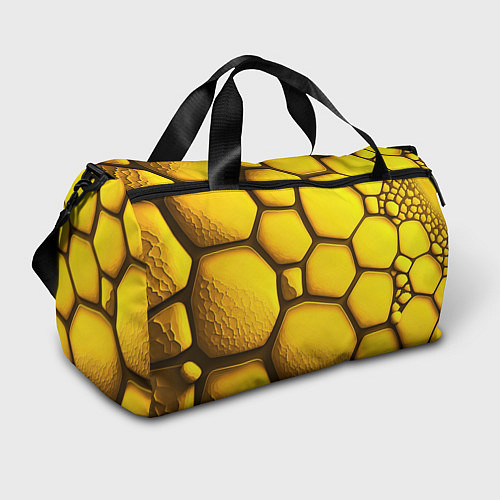 Спортивная сумка Желтые объемные плиты / 3D-принт – фото 1