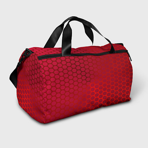 Спортивная сумка Сотовый красный градиент / 3D-принт – фото 1