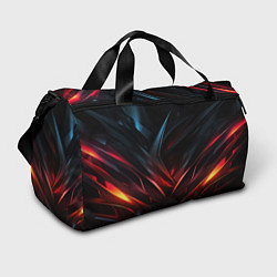 Спортивная сумка Black red abstract