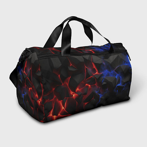 Спортивная сумка Плиты черные красные синие / 3D-принт – фото 1