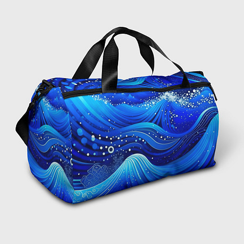 Спортивная сумка Волны - текстура от нейросети / 3D-принт – фото 1