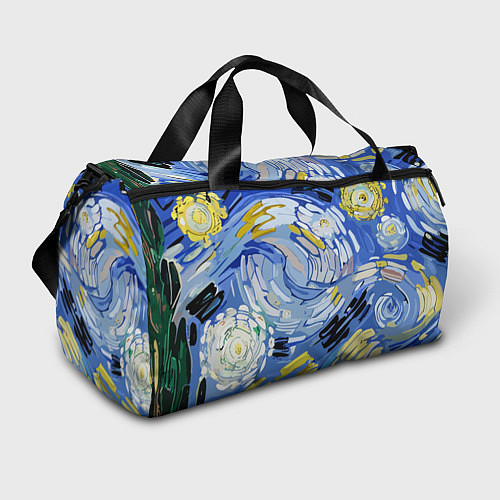 Спортивная сумка Облака в стиле Ван Гога / 3D-принт – фото 1