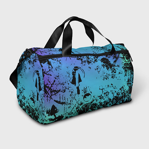 Спортивная сумка Неоновый абстрактный фон в граффити стиле / 3D-принт – фото 1