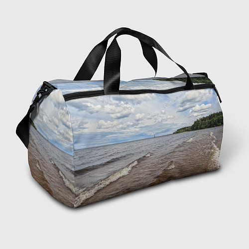 Спортивная сумка Волны на Ладожском озере / 3D-принт – фото 1