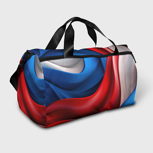 Спортивная сумка Объемная абстракция в цветах флага РФ / 3D-принт – фото 1
