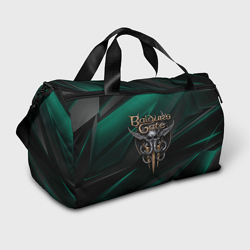 Спортивная сумка Baldurs Gate 3 logo green geometry / 3D-принт – фото 1