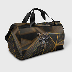 Сумки спортивные Baldurs Gate 3 logo dark gold geometry, цвет: 3D-принт