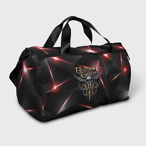Спортивная сумка Baldurs Gate 3 logo black red / 3D-принт – фото 1
