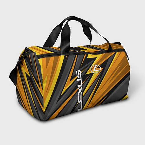 Спортивная сумка Лексус - желтая спортивная абстракция / 3D-принт – фото 1