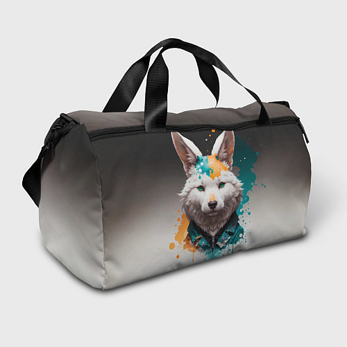 Спортивная сумка Кролик в каплях краски / 3D-принт – фото 1
