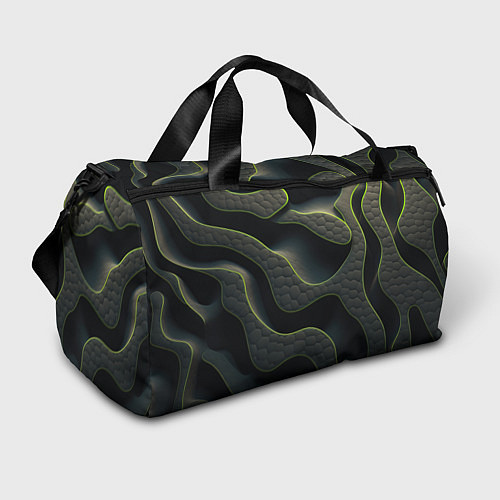 Спортивная сумка Объемная темная текстура / 3D-принт – фото 1