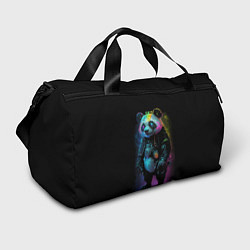 Спортивная сумка Панда в стиле киберпанк