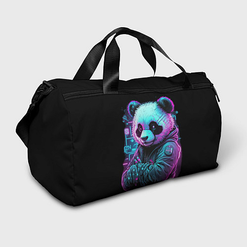 Спортивная сумка Панда в неоновом свете / 3D-принт – фото 1