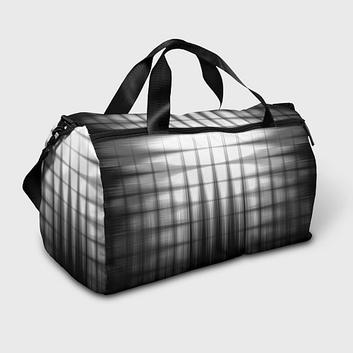Спортивная сумка Черная градиентная клетка / 3D-принт – фото 1