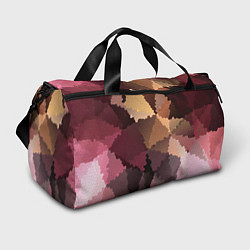 Спортивная сумка Мозаика в коричнево-розовых тонах