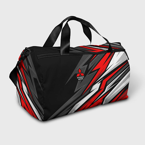Спортивная сумка Митсубиси - красный спортивный / 3D-принт – фото 1