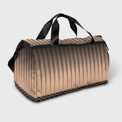 Спортивная сумка Персиковый полосатый градиент / 3D-принт – фото 1