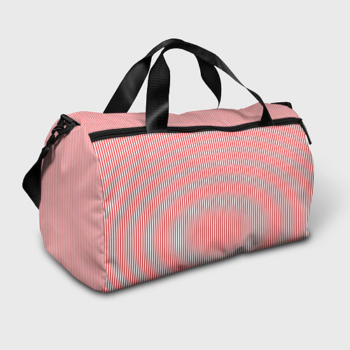 Спортивная сумка Полосатый красный утонченный / 3D-принт – фото 1