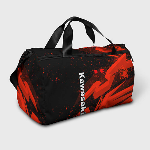 Спортивная сумка Кавасаки - красные брызги / 3D-принт – фото 1