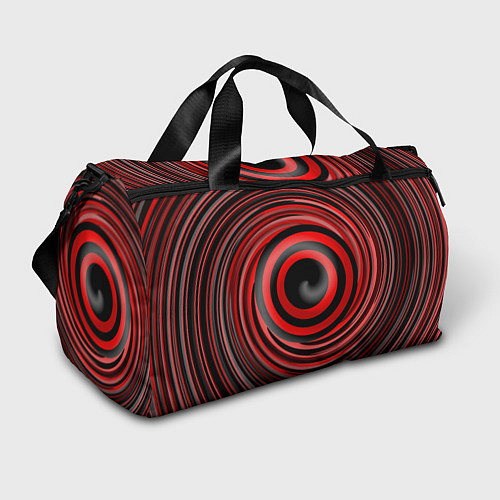 Спортивная сумка Красно-черный вихрь / 3D-принт – фото 1