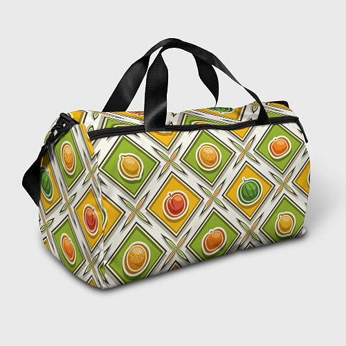 Спортивная сумка Fruits and berries pattern / 3D-принт – фото 1