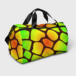 Спортивная сумка Коричневая сеть с цветными пятнами