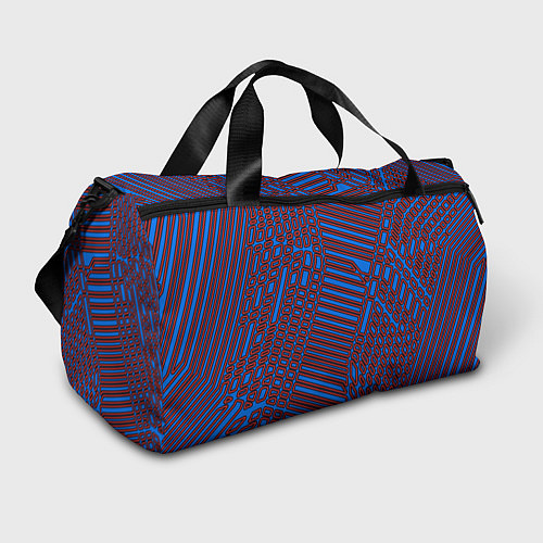Спортивная сумка Паутина синийкрасный / 3D-принт – фото 1
