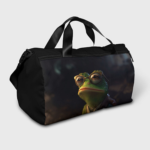 Спортивная сумка Лягушка Пепе в очках / 3D-принт – фото 1