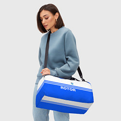 Сумки спортивные ФК Ротор - синии линии, цвет: 3D-принт — фото 2