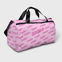 Спортивная сумка Дочь в стиле барби - розовый паттерн