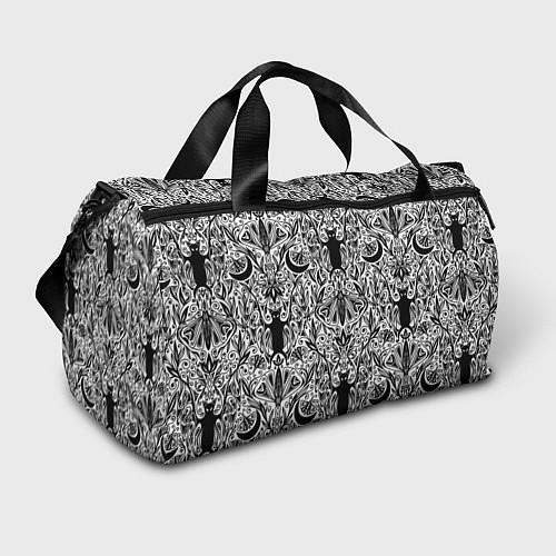 Спортивная сумка Bats and moths - gothic pattern / 3D-принт – фото 1