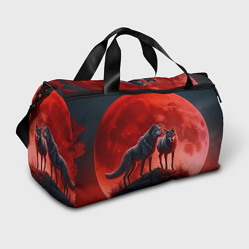 Спортивная сумка Кровавая луна / 3D-принт – фото 1