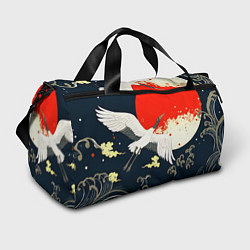 Спортивная сумка Кимоно с японскими журавлями