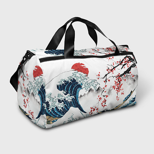 Спортивная сумка Хокусай большая волна в Канагаве - пародия укиё / 3D-принт – фото 1
