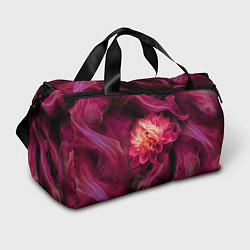 Спортивная сумка Розовый цветок в огне - нейросеть