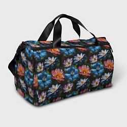 Спортивная сумка Капли на цветах