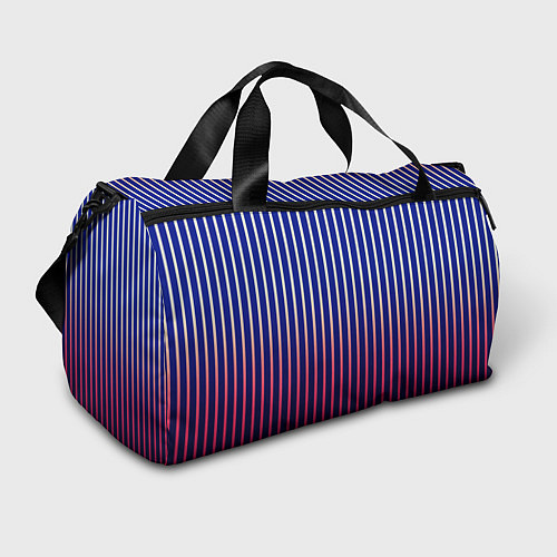Спортивная сумка Полосатый сине-красный / 3D-принт – фото 1