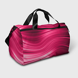Спортивная сумка Абстрактный волнистый узор в красно-розовых тонах