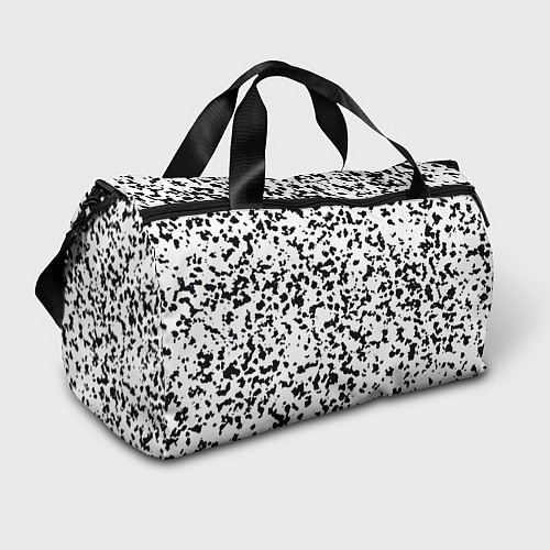 Спортивная сумка Пятнистый чёрно-белый паттерн / 3D-принт – фото 1