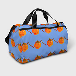 Спортивная сумка Тыква с топором-Хэллоуин
