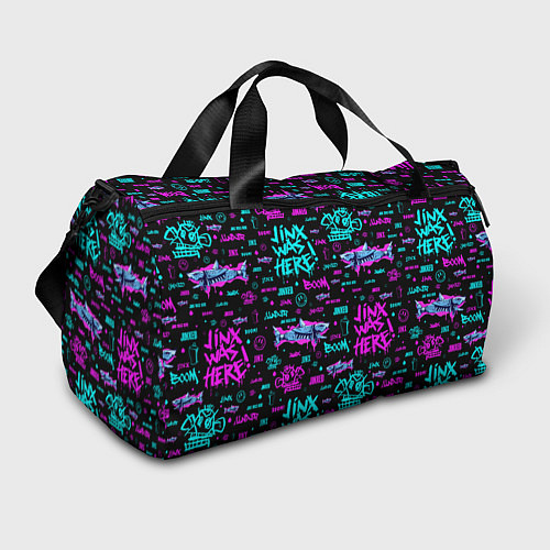 Спортивная сумка Jinx Arcane pattern neon / 3D-принт – фото 1