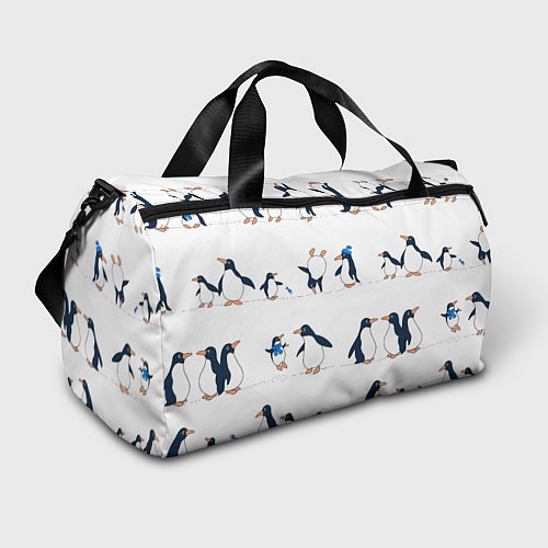 Спортивная сумка Семейство пингвинов на прогулке / 3D-принт – фото 1