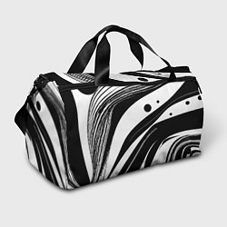 Спортивная сумка Abstract black and white composition