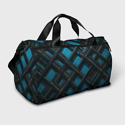 Спортивная сумка Тёмно-синяя диагональная клетка