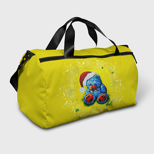 Спортивная сумка Плюшевый синий Санта / 3D-принт – фото 1