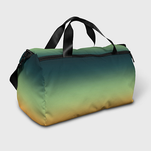 Спортивная сумка Темно-зеленый и желтый градиент / 3D-принт – фото 1