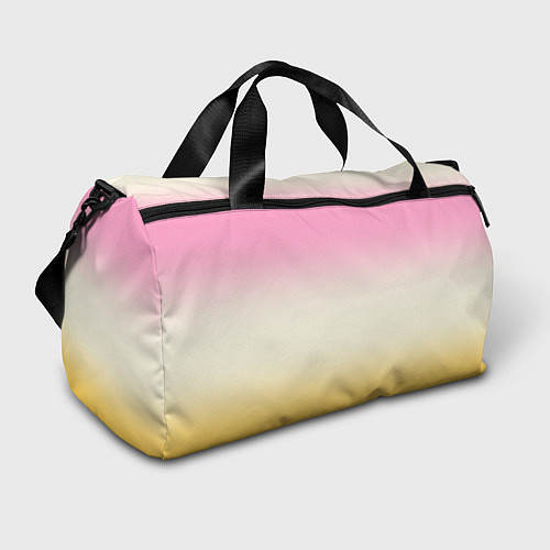 Спортивная сумка Розовый бежевый желтый градиент / 3D-принт – фото 1